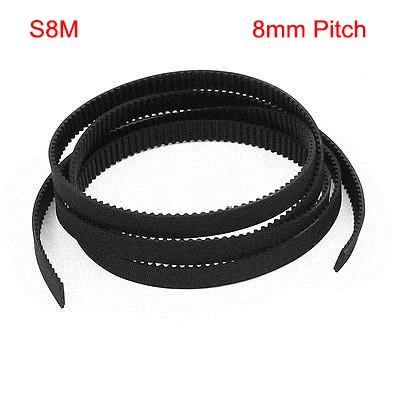 

S8M 12mm 15mm Width 8mm Pitch Open Loop End Black Rubber 3D Printer Cogged Linear Motion Cut Synchronous Timing Belt