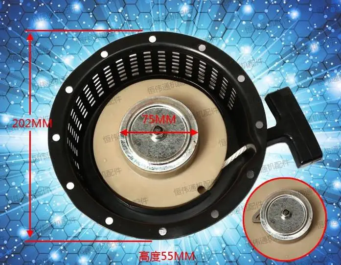 GLOGLOW Verticale Luchtgekoelde Dieselmotorstarter Handgeslinger Dieselmotor Generatoren