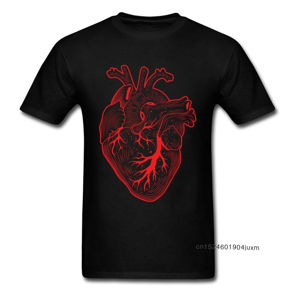 Men\'s T-Shirt ANATOMICAL HEART Print Tees 100% Cotton T Shirt Short Sleeve Casual Top Shirt Valentines Gift Tshirt Drop Shipping