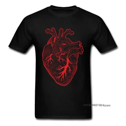 Men's T-Shirt ANATOMICAL HEART Print Tees 100% Cotton T Shirt Short Sleeve Casual Top Shirt Valentines Gift Tshirt Drop Shipping