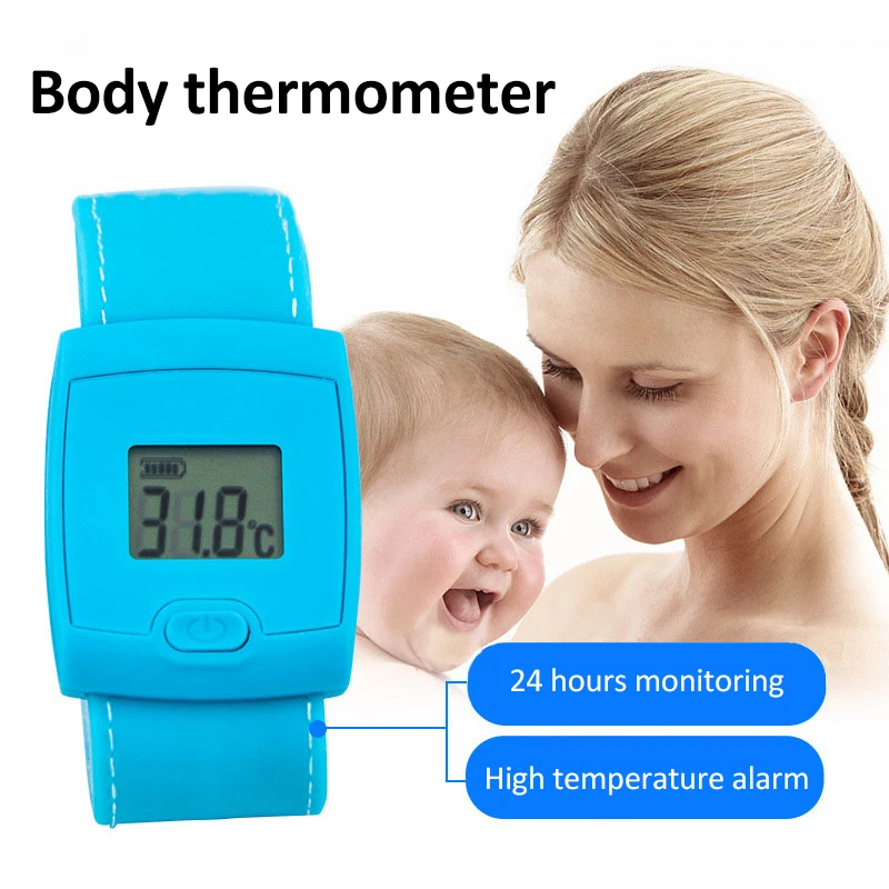 New LCD Bluetooth Children Kids Thermometer Digital Fever Thermometer Intelligent Watch Thermometer Reminder Baby Health Care