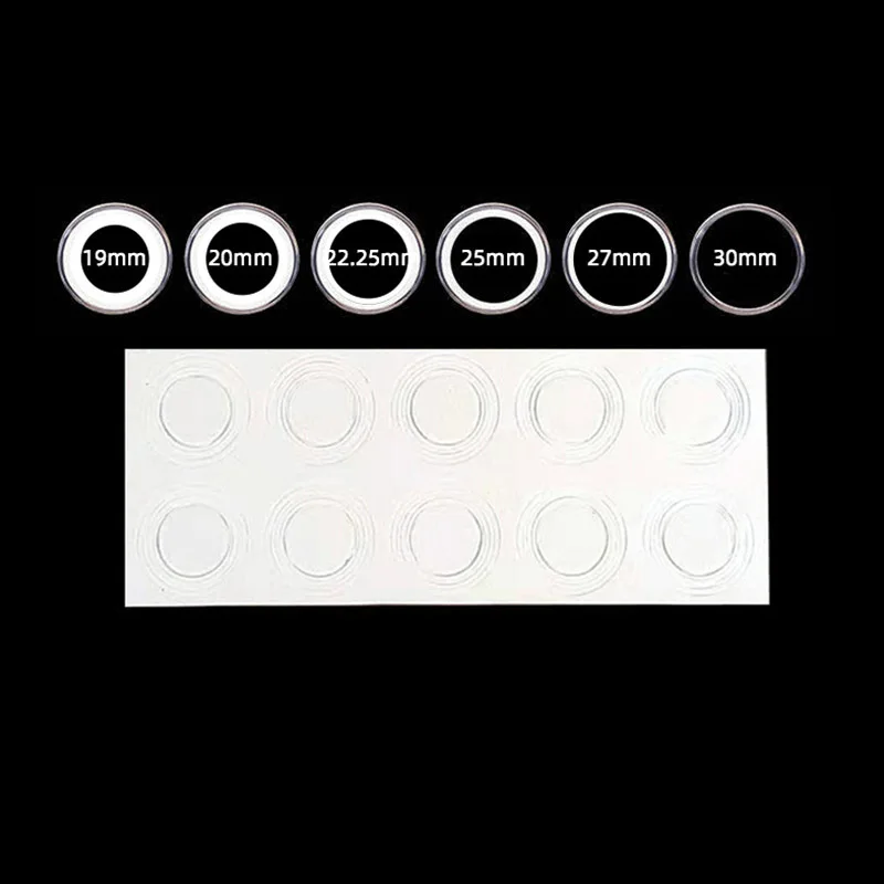 100pcs Coin Storage Case Capsules Holder Pad Ring  White Coin Display Box Protector Cushion for 30mm Coin Capsule