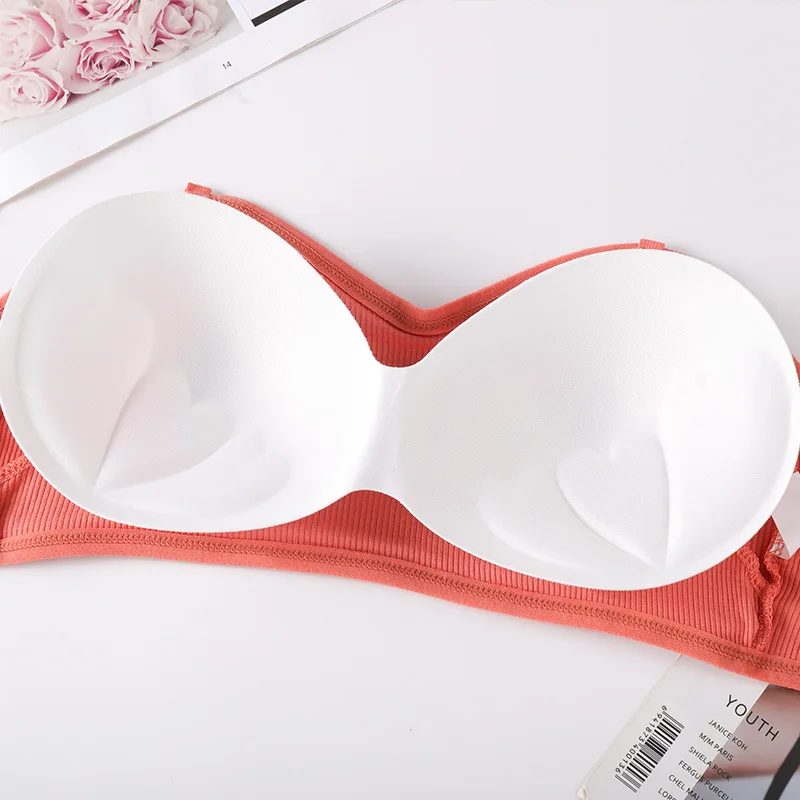 Strapless Tube Tops Women Crop Top Seamless Underwear Back Closure Sexy Lingerie Female Wrap Bra Chest Padded Bandeau Top