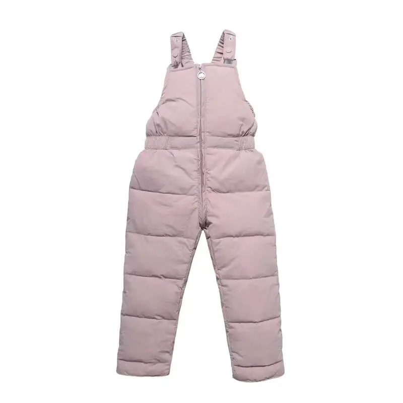 Winter Children Warm Overalls Autumn Girls Boys Plus Thick Pants Baby Girl Jumpsuit For 1-5 Years Kids Ski Down Overalls