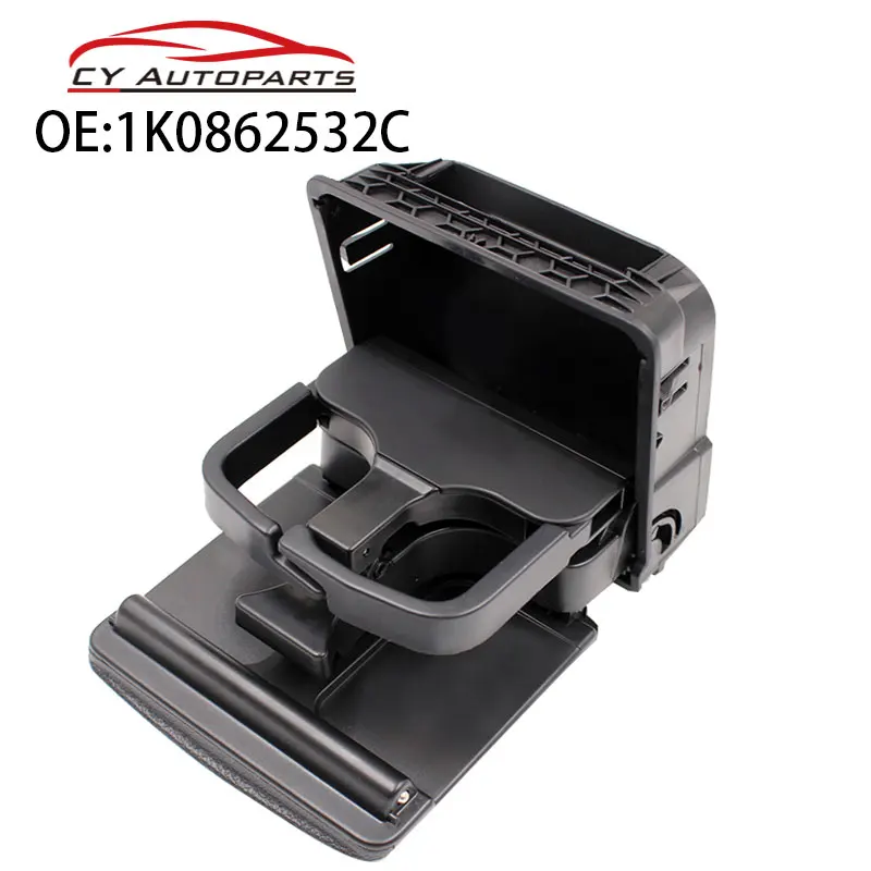 YAOPEI 1K0862532 1K0862532C Folding Center Console Rear Cup Holder For Volkswagen Golf 5 6 Black