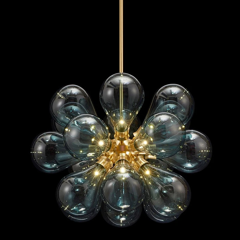 Scandinavian chandelier Balloon Shape ball glass lamp Decoration Indoor Living Room Bedroom Hall Salon Loft child room lighting