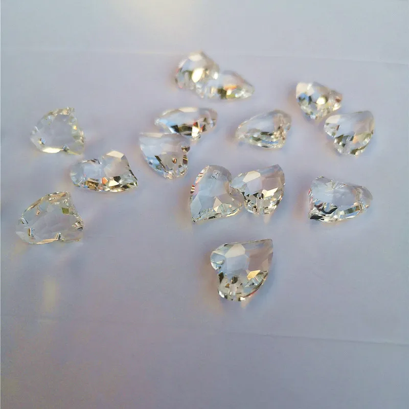 Top Quality 20*15mm Clear K9 Crystal Heart Shape Pendants Nice Faceted Accessoies DIY Feng Shui Ornaments Glass Jewelry Making