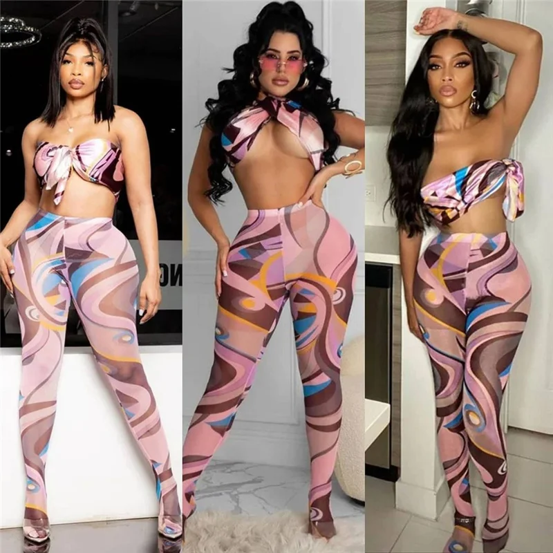 2021 Asthetic Print Mesh Foot Pants Leggings Women Elastic Body-Shaping Leggings Femme Streetwear Ladies Trousers Leggins Mujer