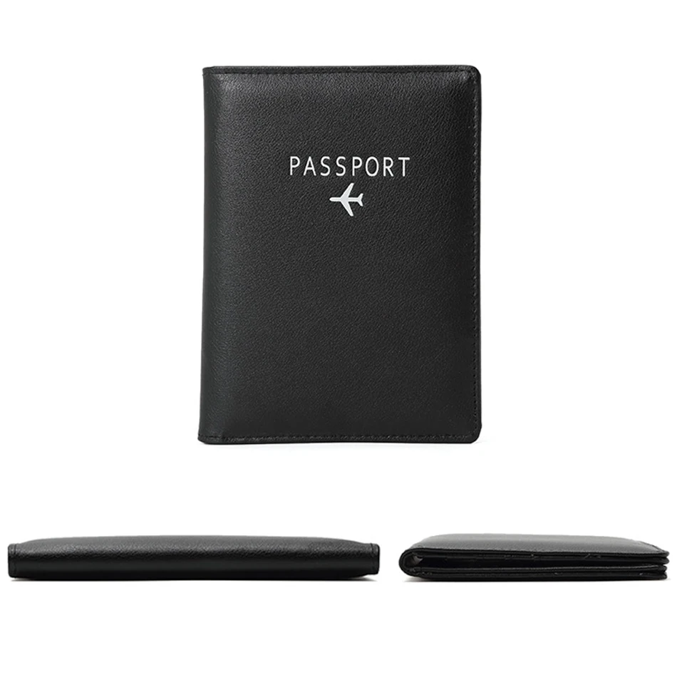 Travel Leather Men Women's Passport Cover on The Passport Holder ID Credit Card Rfid Protection Case for Passport Wallet Pasport