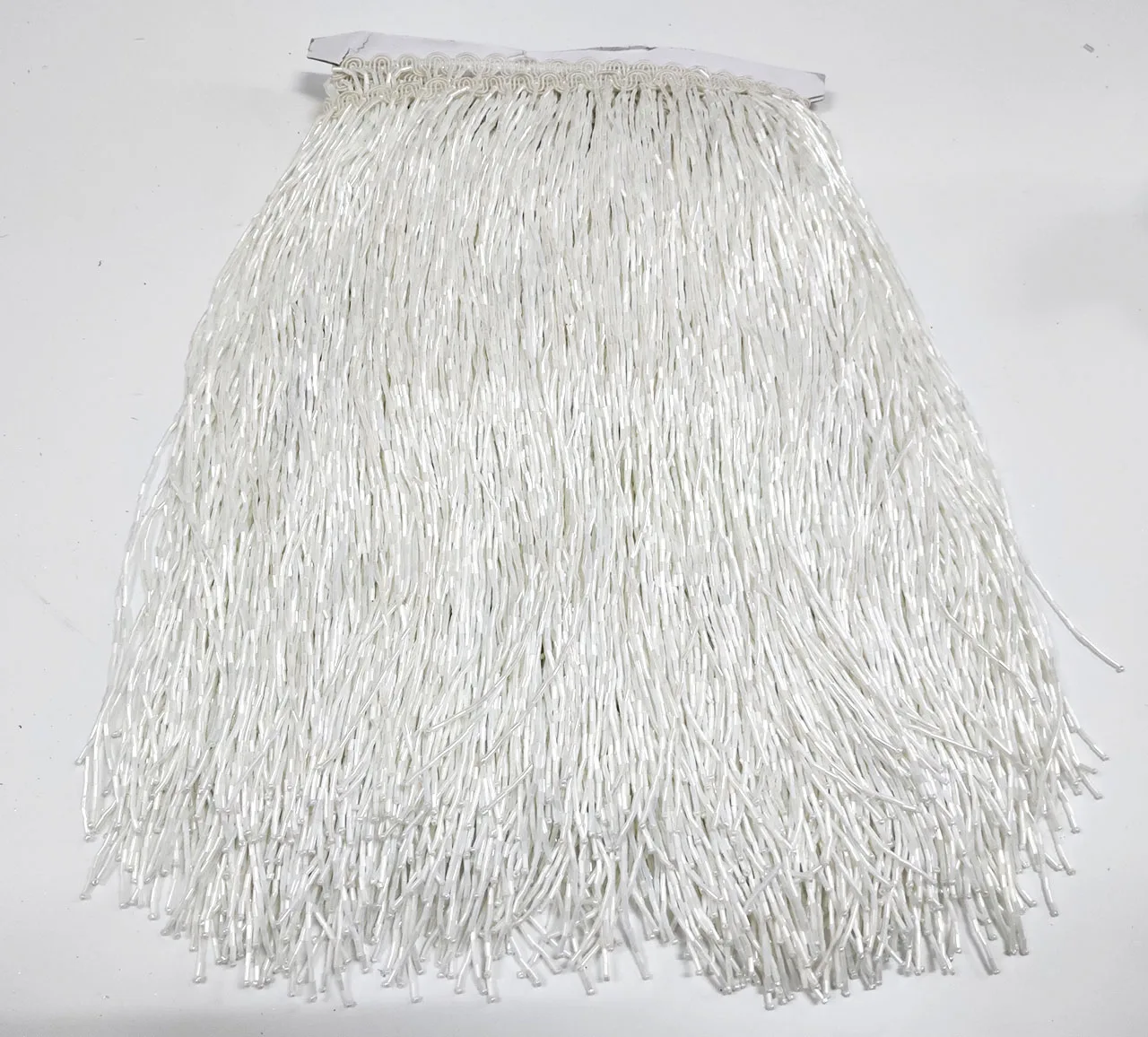 Handmade 30cm wide beaded fringe trimming, gold heavy bead fringe tassel trim for dance costume sliver trimming beading fringe