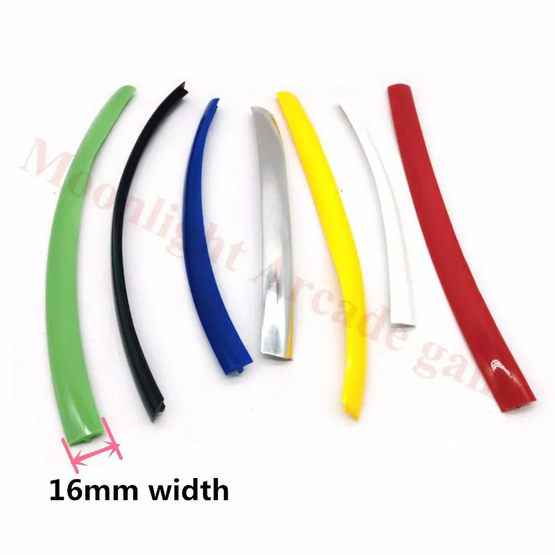 32.8ft 10m Length 16mm /18mm Width Plastic T-Molding T Moulding for Arcade MAME Game Machine Cabinet chrome/black