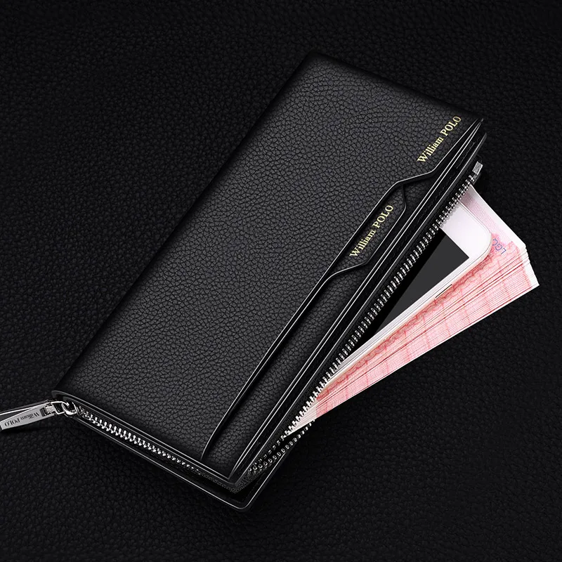 Leather multifunctional wallet men's Long Wallet large capacity Fashion Wallet