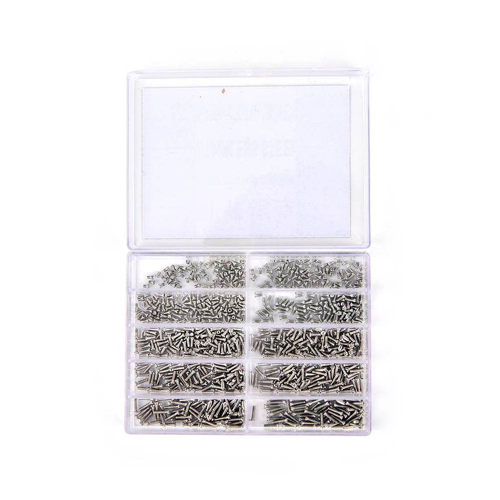 1000pcs/set Stainless Steel Glasses & Watch Screws Assorted Screws For Watch Clock Eye Glasses Watchmaker Repair Part Tool