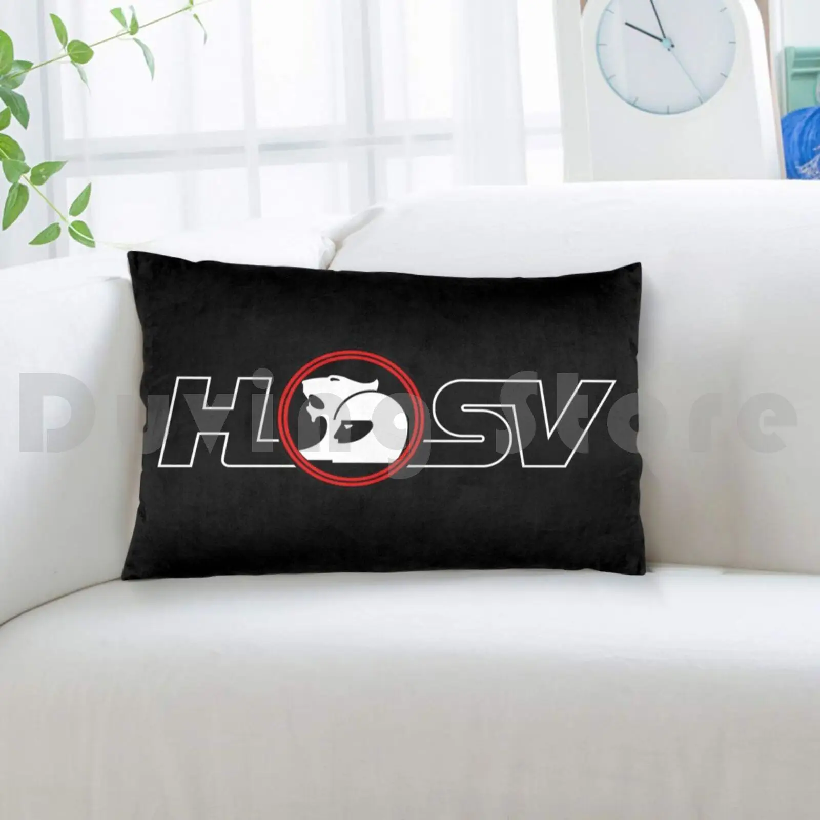 Hsv White Outline On Black Pillow Case Printed 50x75 Hsv Holden V8 Ve Monaro R8 Vxr8 Gm Ls Australia Aussie view 4