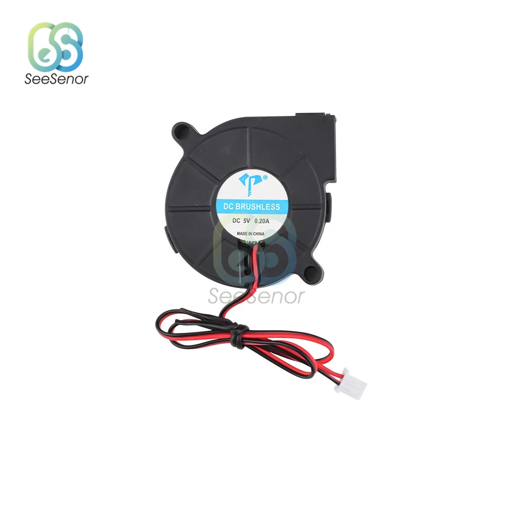 5015 Cooling Turbo Fan DC 5V 12V 24V Brushless 3D Printer Parts 2Pin For Extruder DC Cooler Blower Part Black Plastic Fans