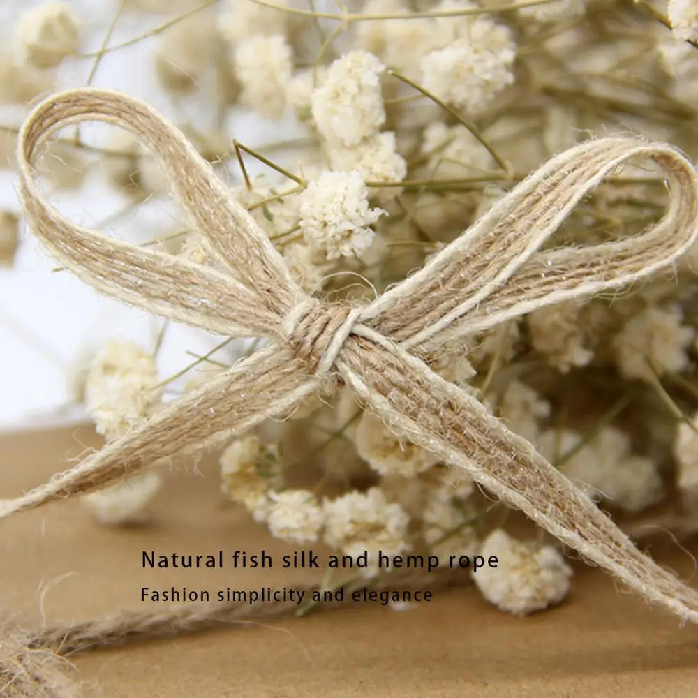 Rollos de arpillera de yute de 5M/rollo de ancho, 0,5 cm, cinta de arpillera con encaje, decoración rústica Vintage para boda, decoración para
