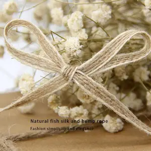 Hessianes Band mit Spitze, Jute Rolls Serapilheira, Vintage rustikale Dekorationen der Ehe, DIY -Ornament, Partydekoration, 5m Roll, Breite 0,5 cm 8 Hauptverkauf rustikaler Sockel - №4
