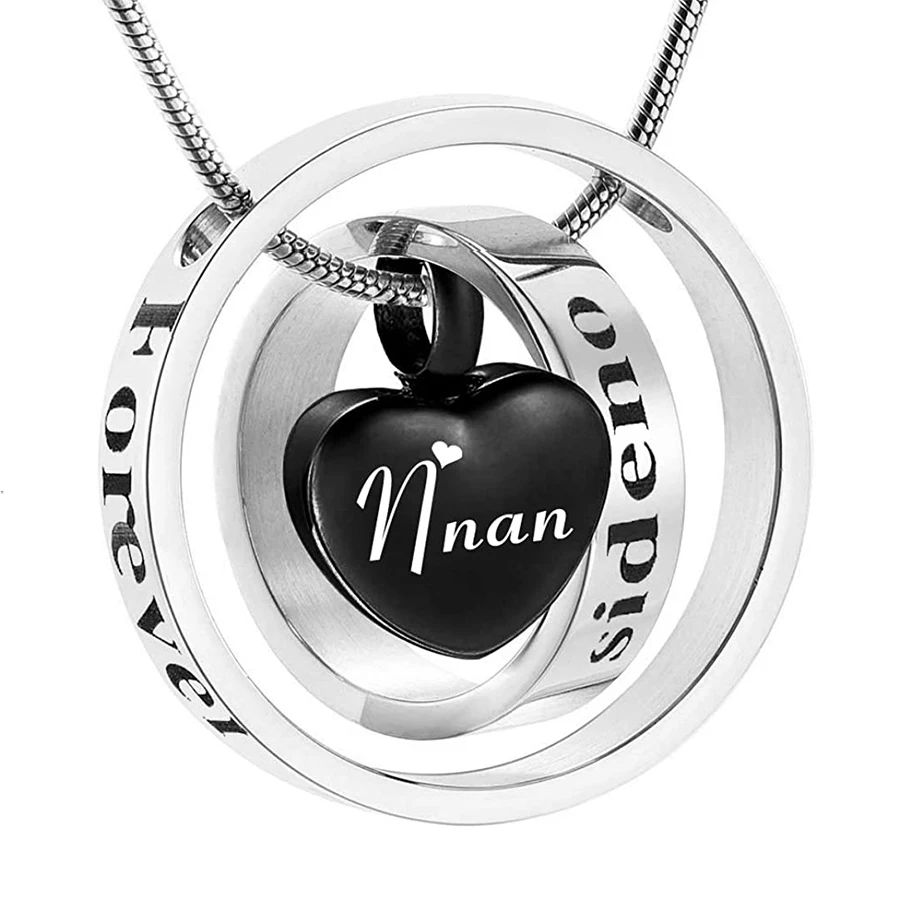 Dad Mom Grandma Grandpa Forever in My Heart Locket Cremation Memorial Ashes Urn Keepsake Pendant Necklace Jewelry