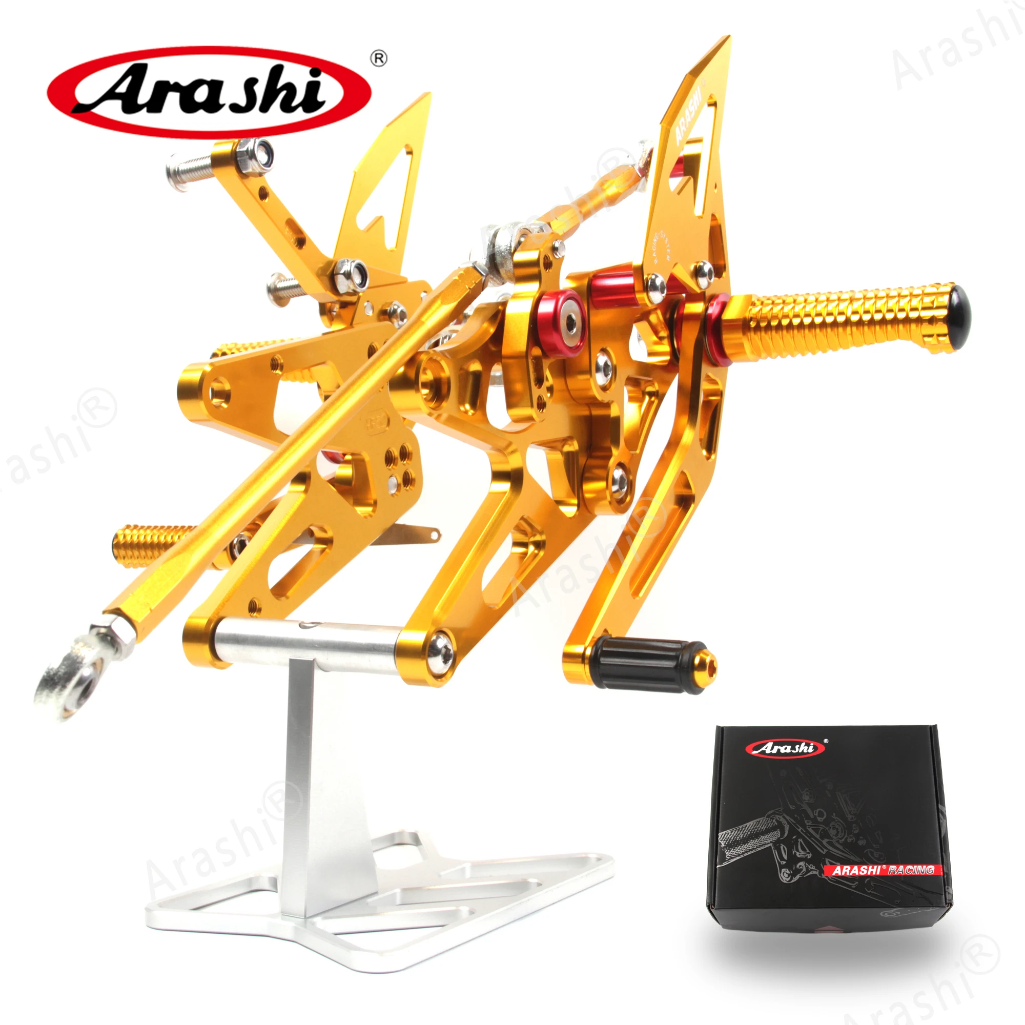 

Arashi For YAMAHA YZF R1 2005-2006 CNC Adjustable Footrest Foot Pegs Motorcycle Rider Rearset Footpegs YZF-R1 2005 2006