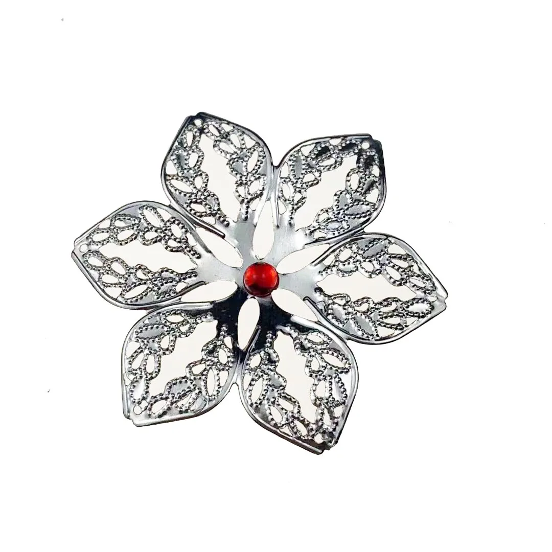 Metal Filigree Flowers Jewelry Accessory DIY Components Findings For DIY Jewelry