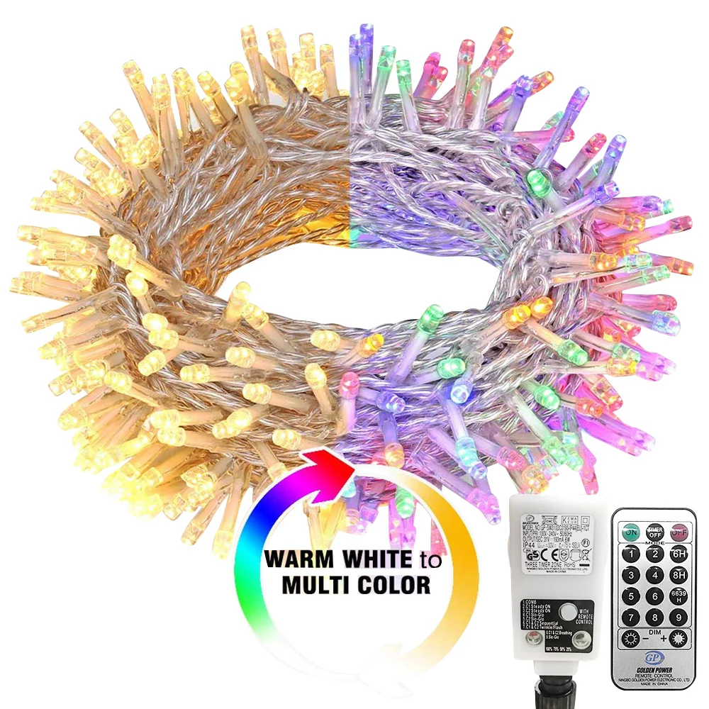 31V Safe Voltage LED String Lights Memory Function Timer LED String Lights Holiday Christmas Lights Outdoor Smart String Lights