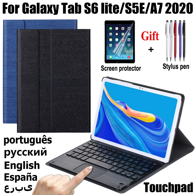 

for Samsung Galaxy Tab A7 10.4 2020 Keyboard Case for Samsung Galaxy Tab S6 lite S5E 10.5 Touchpad Bluetooth Keyboard case Cover