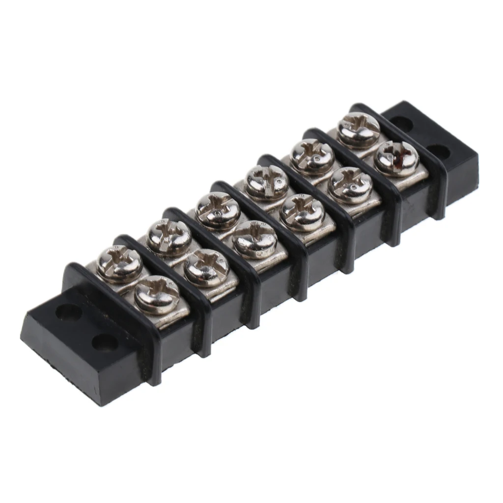 Marine Boat RV 12V 30A 6 Ways Screw Terminal Block Bus Bar Splits 1 In 6 Out