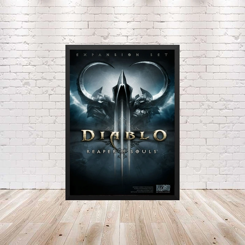 Diablo 3 Reaper Of Soul Game Poster Picture Game Wall Art Canvas Painting Bedroom Living Room Home Decoration (No Frame)