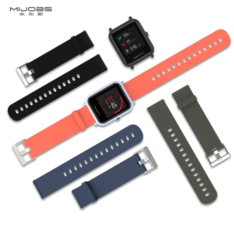 Xiaomi huami amazfit gts 손목 밴드 용 손목 스트랩 20mm 실리콘 팔찌 케이스 보호대 스마트 시계 액세서리