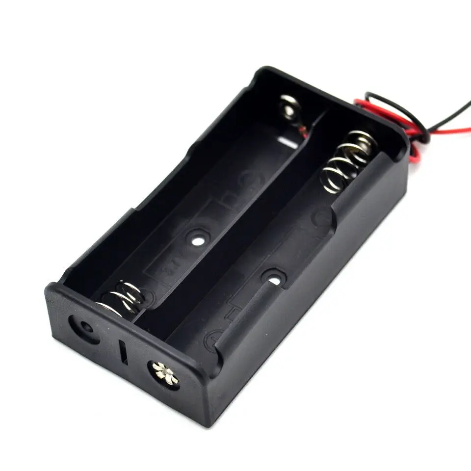 Imagem -02 - Caixa de Suporte para Bateria 2x3.7v 18650 Recipiente de Plástico para Armazenamento com Fio de Conexão 50