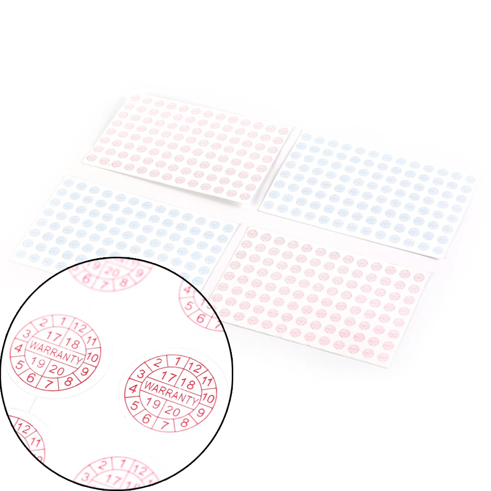 208pcs Warranty Sticker Security Seal Sticker 2021 2021 2021 Year Round Size 10*10mm Red Blue Color Fragile Label