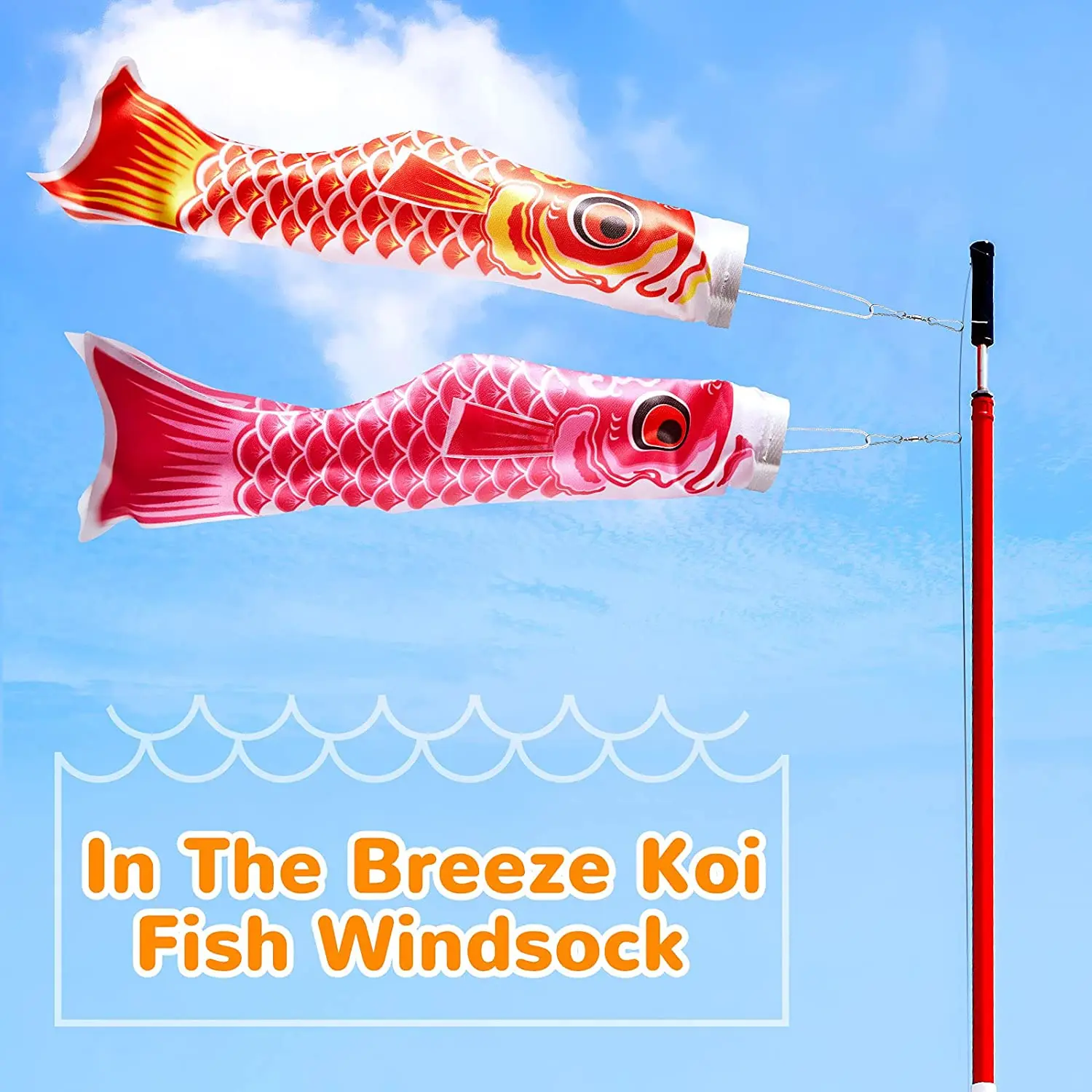 1 paczka 80cm/100cm japoński karp Windsock Streamer Fish Flag Kite Koinobori Home Outdoors wisząca dekoracja Sushi Bar