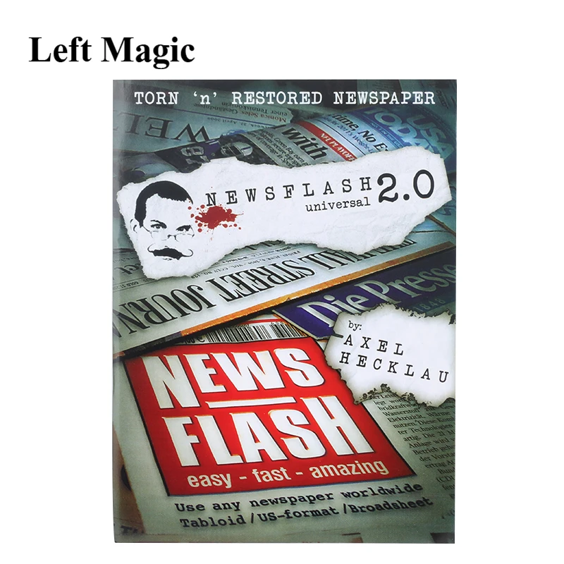 

News Flash 2.0 (Universal) Stage Classic Illusions Close Up Magician Fun Mentalism Prophecy Magic Tricks Gimmick Props