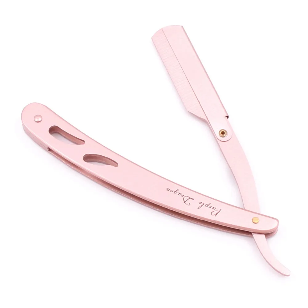 Men Straight Barber Razor Add 10 Blades Razor Edge Steel Folding Shaving Knife Hair Removal Tools Shaving Razor With Blade Z6102