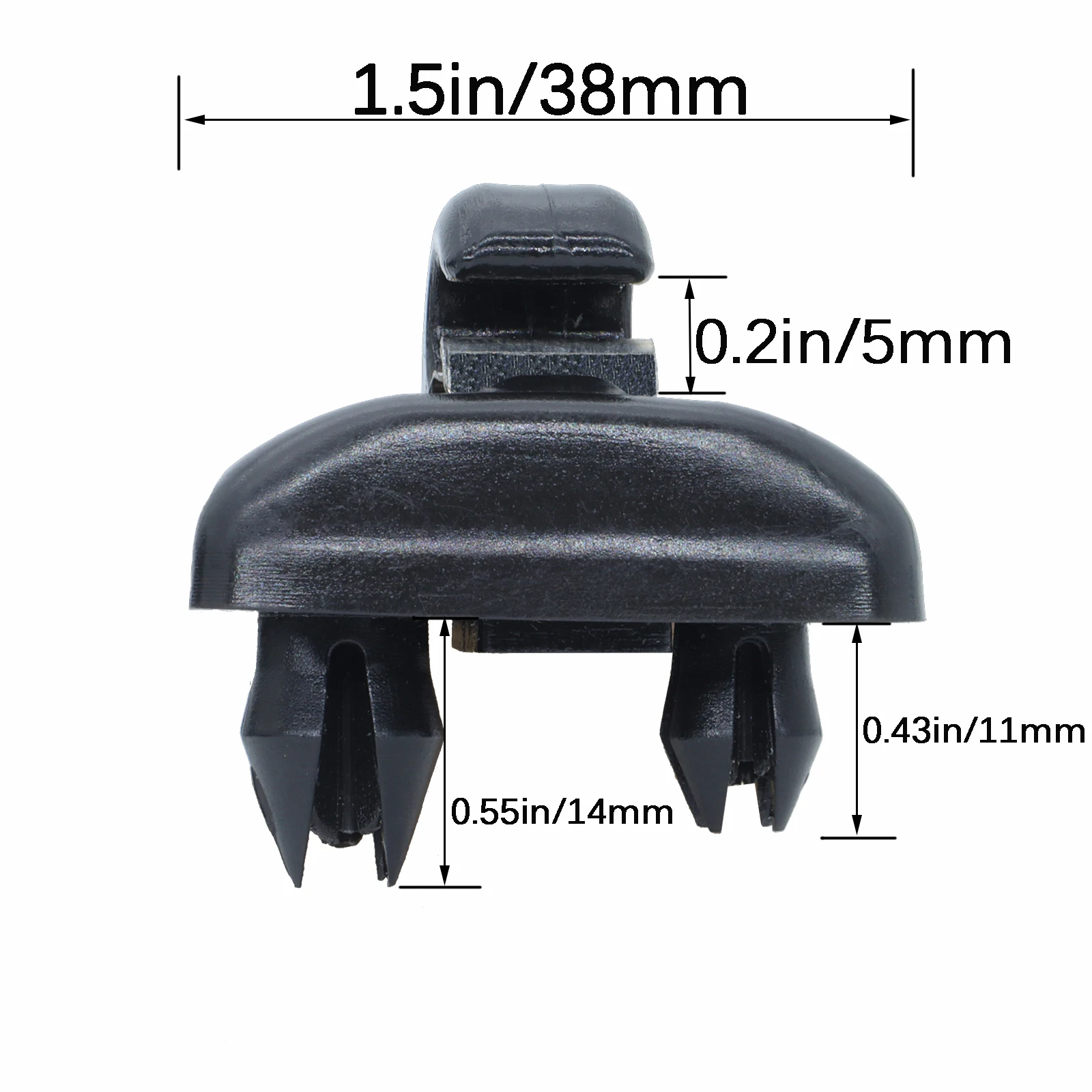 2pcs Black Inner Sun Visor Hanger Hook Clip Bracket Buckle For Audi A1 A3 A4 A5 Q3 Q5 2013-15 8E0857562A 8U0857562A 8U08575624PK