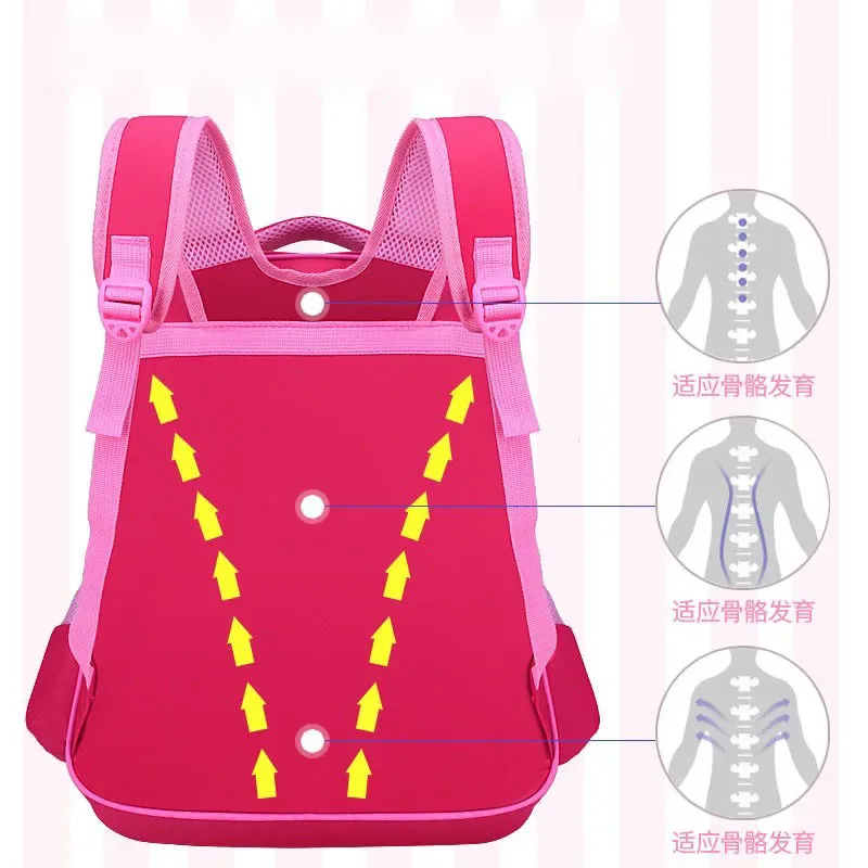 Cute Cartoon School Bag Girls Children School bag For Teenage Girl Orthopedic Princess Kids Backpack Large Capacity Backpack