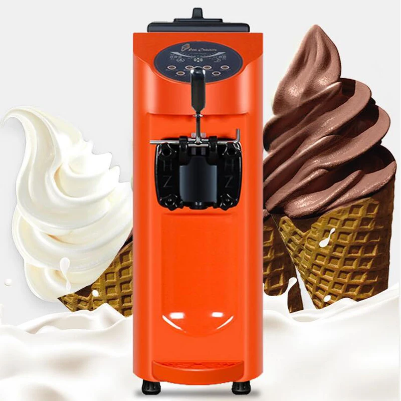 1000W Small Ice Cream Machine Desktop Single nozzle Soft Ice Cream Machine Yogurt machine Home Business Dual Use