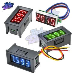 DC 0V-100V 디지털 전압계, 0.36 인치, 3 와이어, 4 비트 정밀 전압계, LED 패널 테스터, 전기 오토바이 자동차