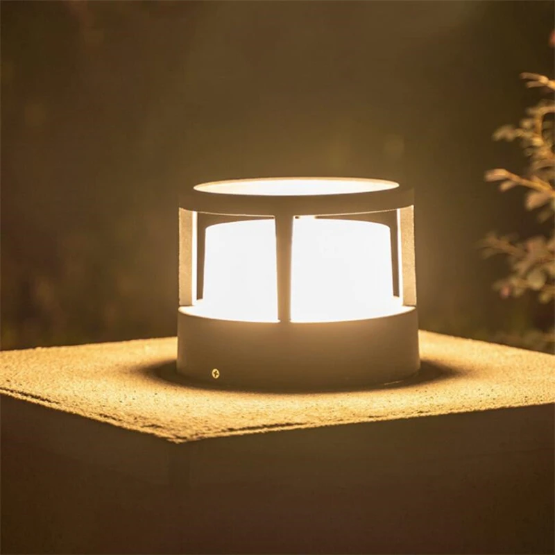 12W Outdoor Garden Column Light Waterproof IP54 Landscape Courtyard Deck Post Villa Pathway Fence Pillar Lamp