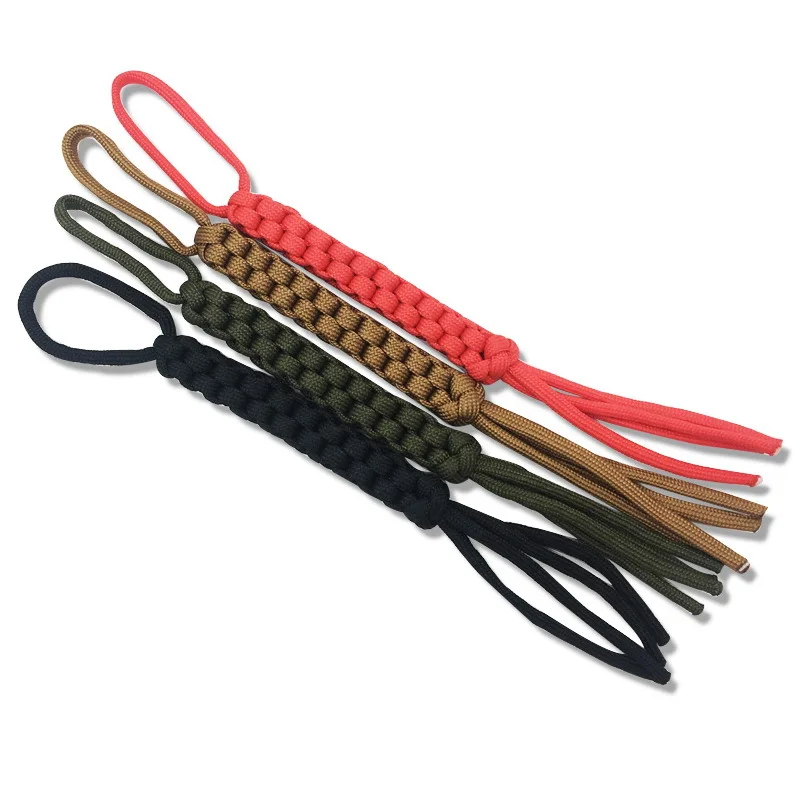 Outdoor Camping Corn Knot Nylon Chain Tool, Ornaments, Knife Pendant, Falling Keychain, 7Strands, Paracord Rope, 2Pcs per Lot