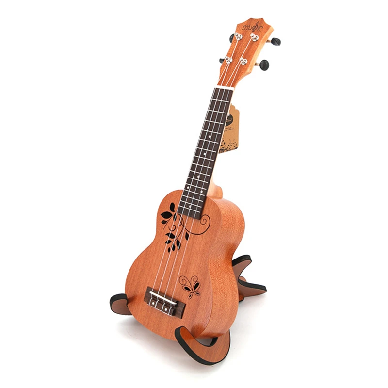 

21 inch Butterfly love flower Sapele Ukulele Rosewood Fretboard 4 Strings Hawaiian Small Guitar Electric Ukulele with Pickup EQ