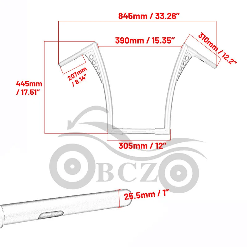 25mm Motorcycle Retro Handle Direction Handlebar For Harley XL 883 1200 XL883 XL1200 XR1200 X48 X72 Forty-Eight Seventy-Two