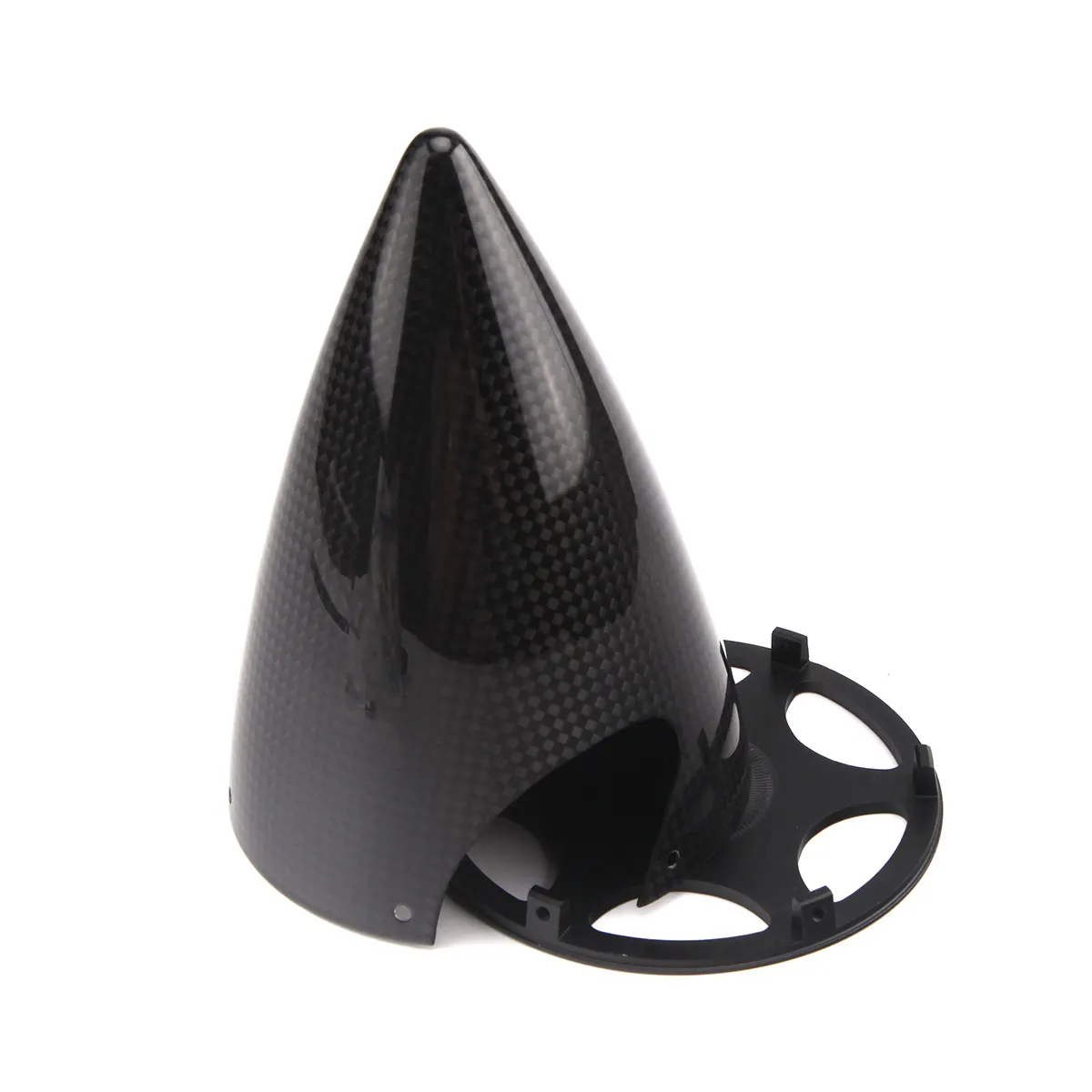 1piece 2 Blades Carbon Fiber Spinner Cone For Gasline RC Airplane 4\'\' with Black Plate