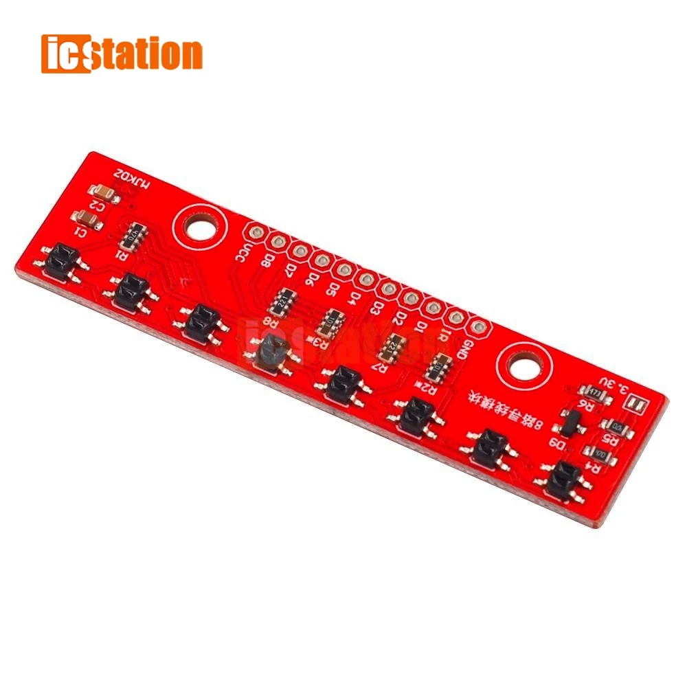 New Diy 8-Channel Infrared Tracing Sensor Detector 8bits Tracking Module For Smart Car Robot Laboratory 5V DC