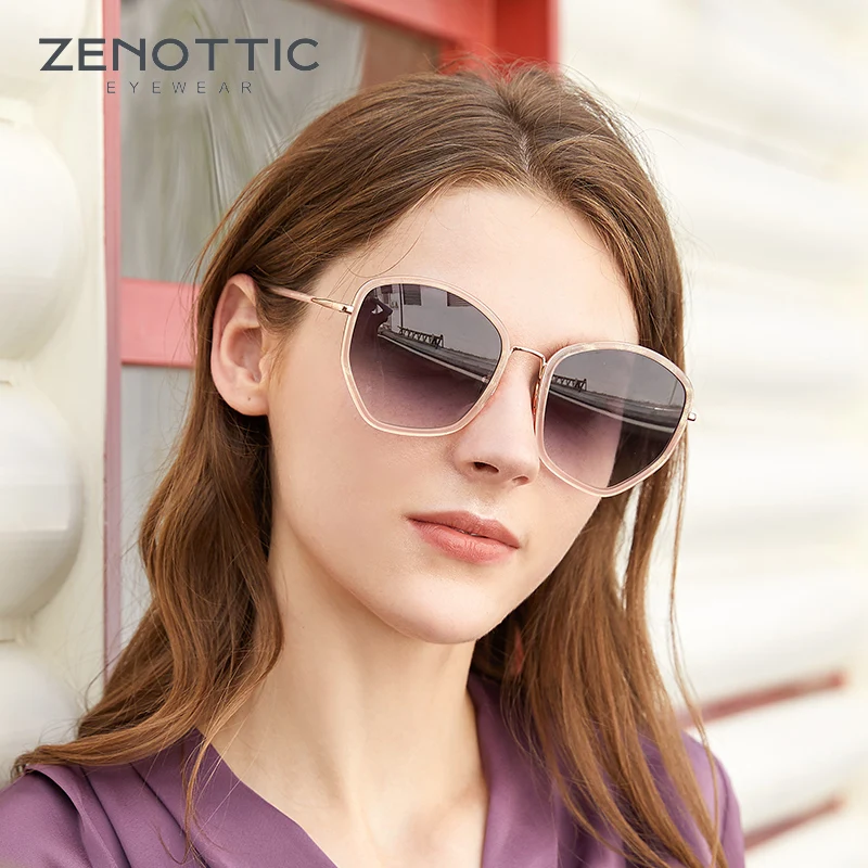 

ZENOTTIC UV400 Protection Butterfly Sunglasses Oversized Design Acetate Sun Glasses Shade for Women