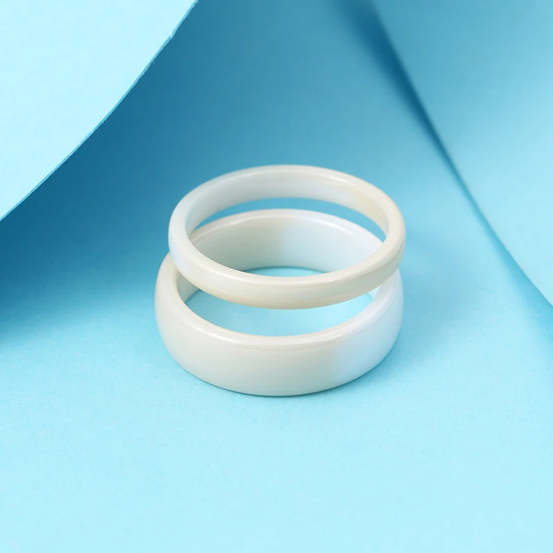 New Design Ceramic Rings Smooth Ceramic Inter-color Ring Fashion Handmade Healthy Ceramic Wedding Jewelry Love Ring for Women