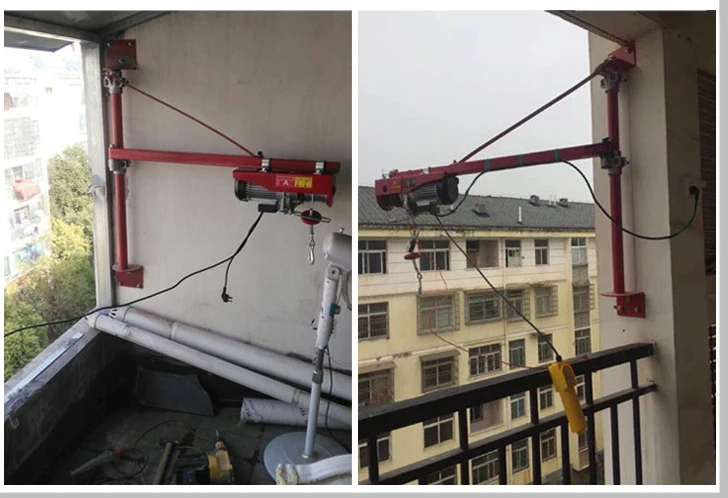 PA400 Mini Electric Hoist Crane Portable 200-400kg 12 Meters Small Home Crane Renovation Crane 110V/220V 950W 12m/min Hot Sale