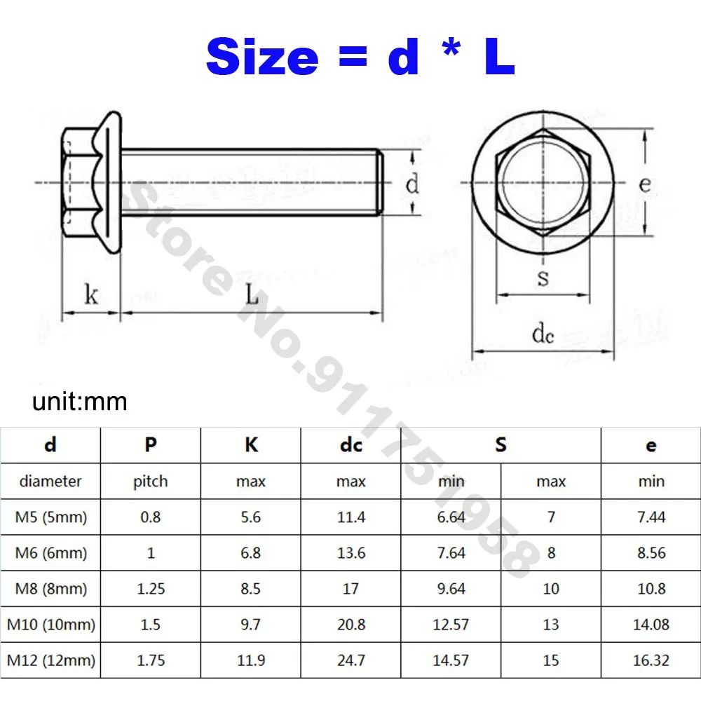 1/10pcs A2-70 304 Stainless Steel GB5787 Hexagon Head with Serrated Flange Cap Screw M5 M6 M8 M10 M12 Hex Washer Head Bolt