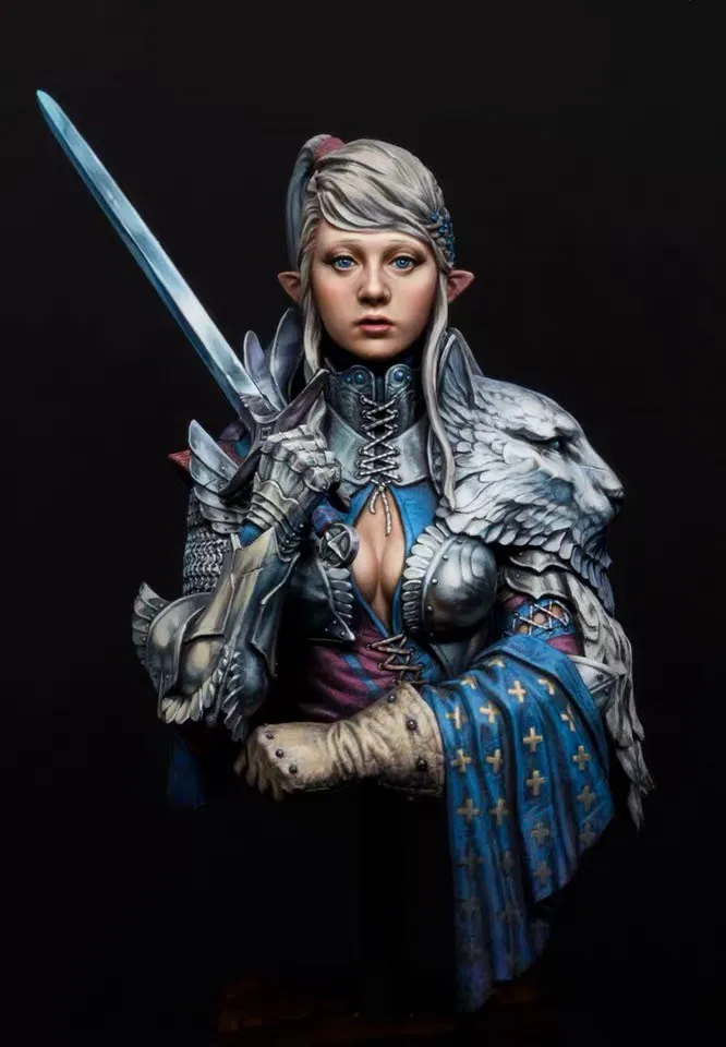 1/10 BUST Resin Figure Model Kit LORA Beauty Soldier GIRL unpainted unassembled