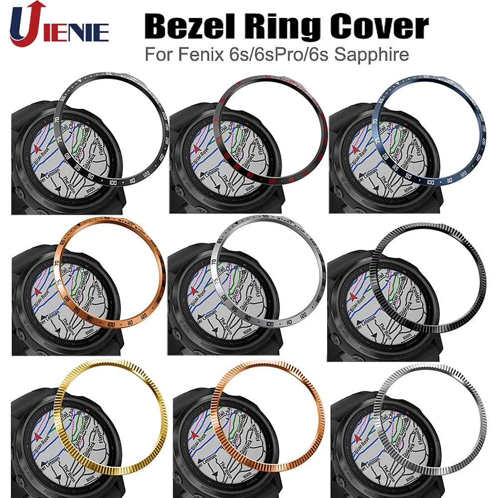 For Garmin Fenix 6s Pro Sapphire Bezel Ring Case Cover for Fenix 6sPro Smart Watch Bezel Styling Ring Protective Shell
